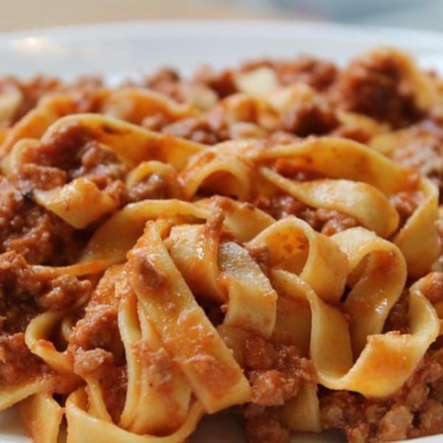 Fettuccine Bolognese.
